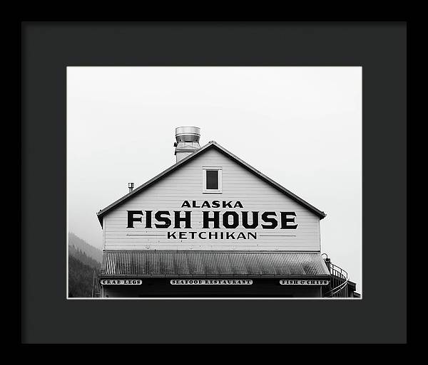 Alaska Fish House Art – Framed Photography Print | Rustic Coastal Wall Art