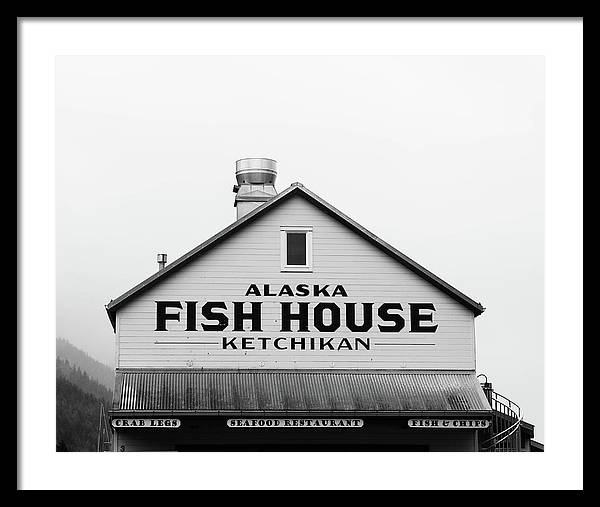Alaska Fish House Art – Framed Photography Print | Rustic Coastal Wall Art