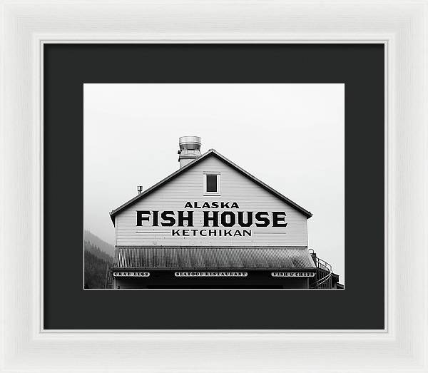 Alaska Fish House Art – Framed Photography Print | Rustic Coastal Wall Art