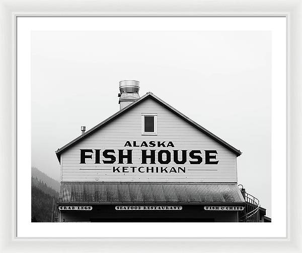 Alaska Fish House Art – Framed Photography Print | Rustic Coastal Wall Art