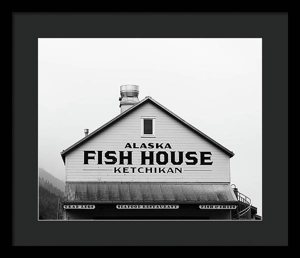 Alaska Fish House Art – Framed Photography Print | Rustic Coastal Wall Art