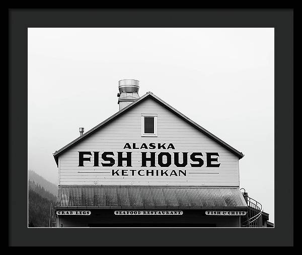 Alaska Fish House Art – Framed Photography Print | Rustic Coastal Wall Art