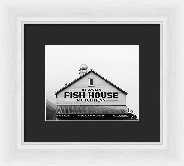 Alaska Fish House Art – Framed Photography Print | Rustic Coastal Wall Art