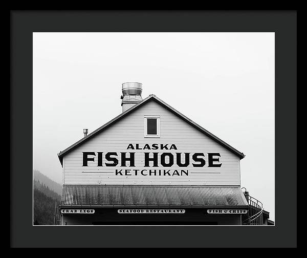 Alaska Fish House Art – Framed Photography Print | Rustic Coastal Wall Art