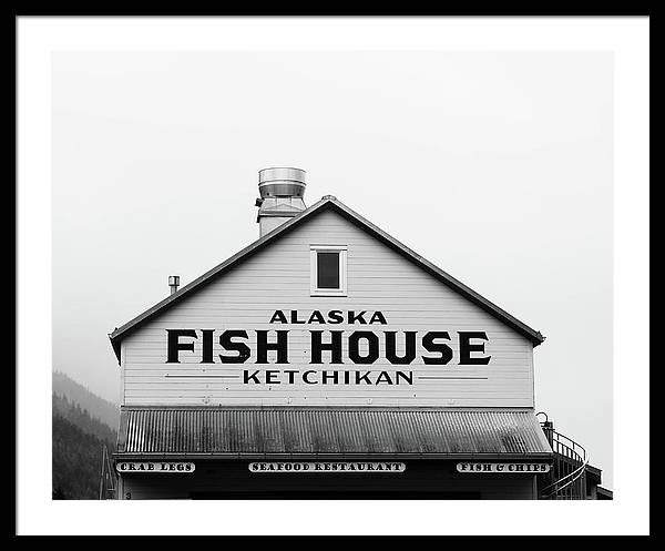 Alaska Fish House Art – Framed Photography Print | Rustic Coastal Wall Art