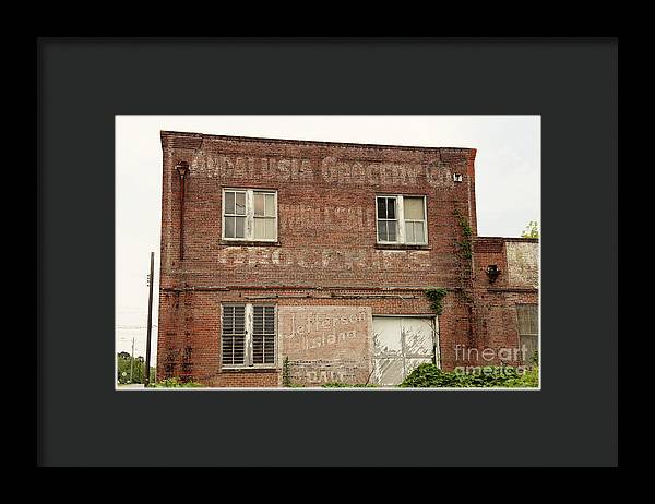 Framed photograph of Andalusia Grocery Co storefront in Alabama – Southern Americana wall art