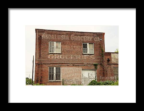 Framed photograph of Andalusia Grocery Co storefront in Alabama – Southern Americana wall art
