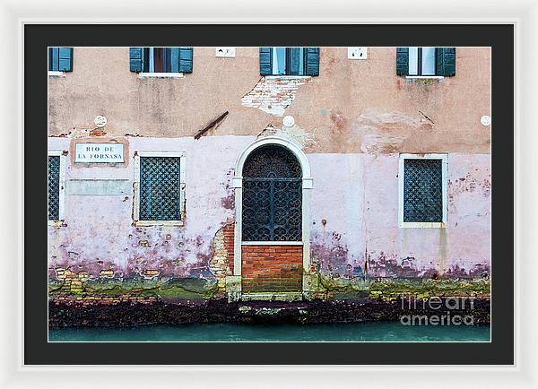 Arched Doorway Print - Framed Photography Print Featuring Venetian Door Photo