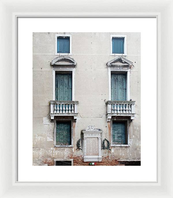 Balconies - Venice Italy - Framed Print