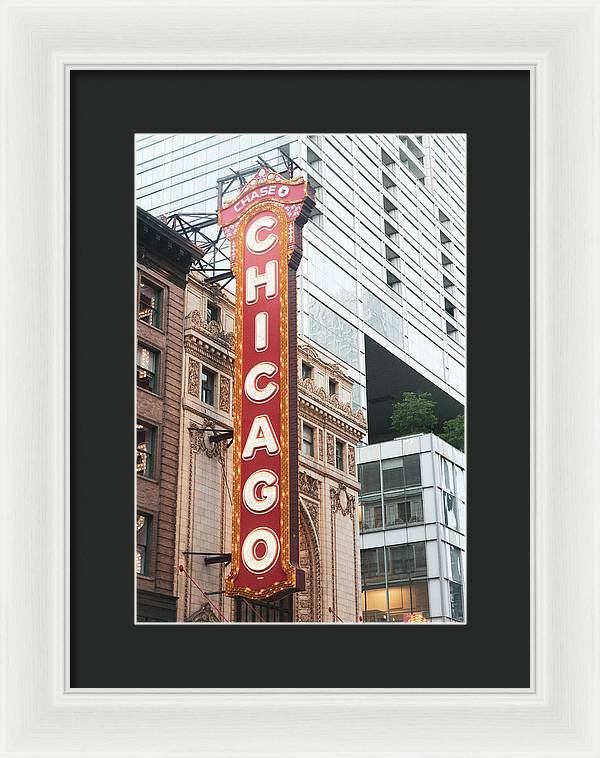 Chicago Theater Sign Photography | Framed Print