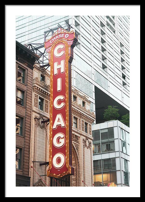 Chicago Theater Sign - Framed Photography Wall Art - Erin Johnson Photography