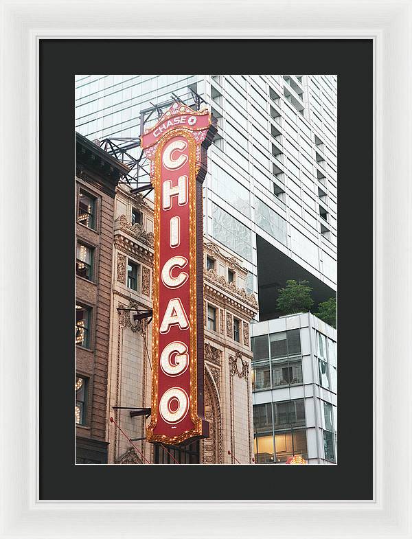 Chicago Theater Sign Photography | Framed Print
