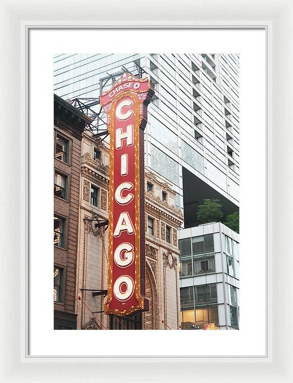 Chicago Theater Sign Photography | Framed Print