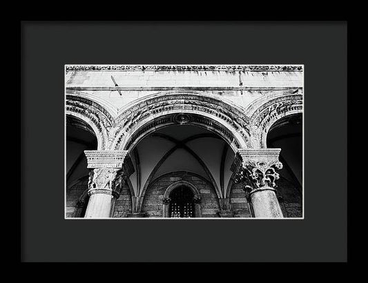 Black & White Dubrovnik Framed Print | European Architecture Wall Art - Erin Johnson Photography