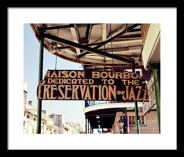 House of Bourbon New Orleans - Framed Print