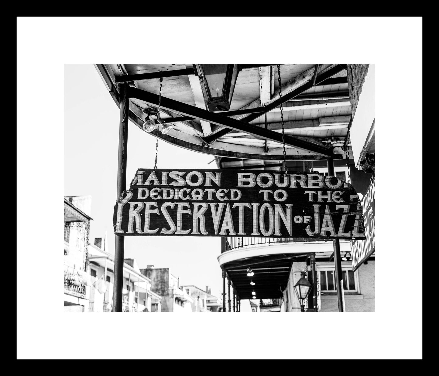 New Orleans Photography Print Collection | Black and White Signs | Set of 6