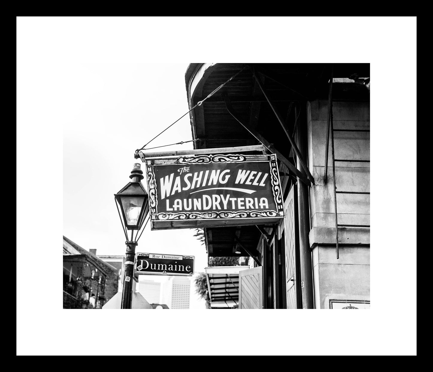 New Orleans Photography Print Collection | Black and White Signs | Set of 6