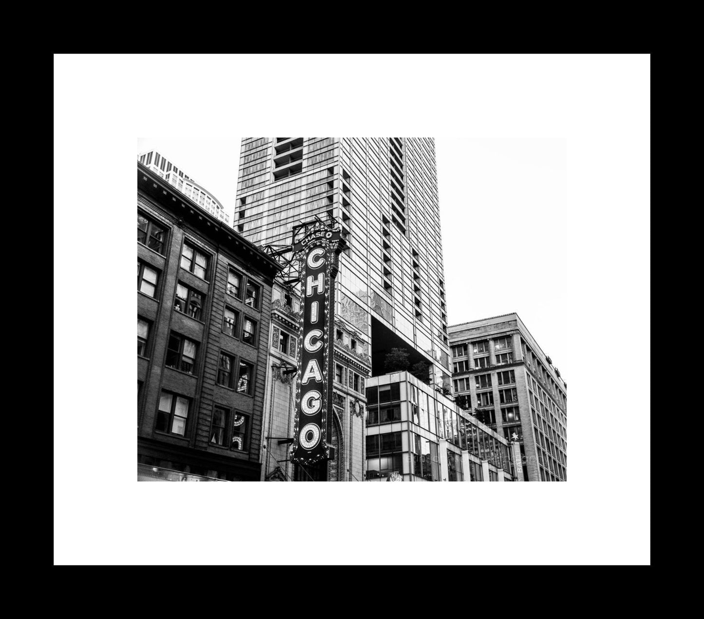 Chicago Photography Prints - Black and White Cityscape Wall Art Set of 6