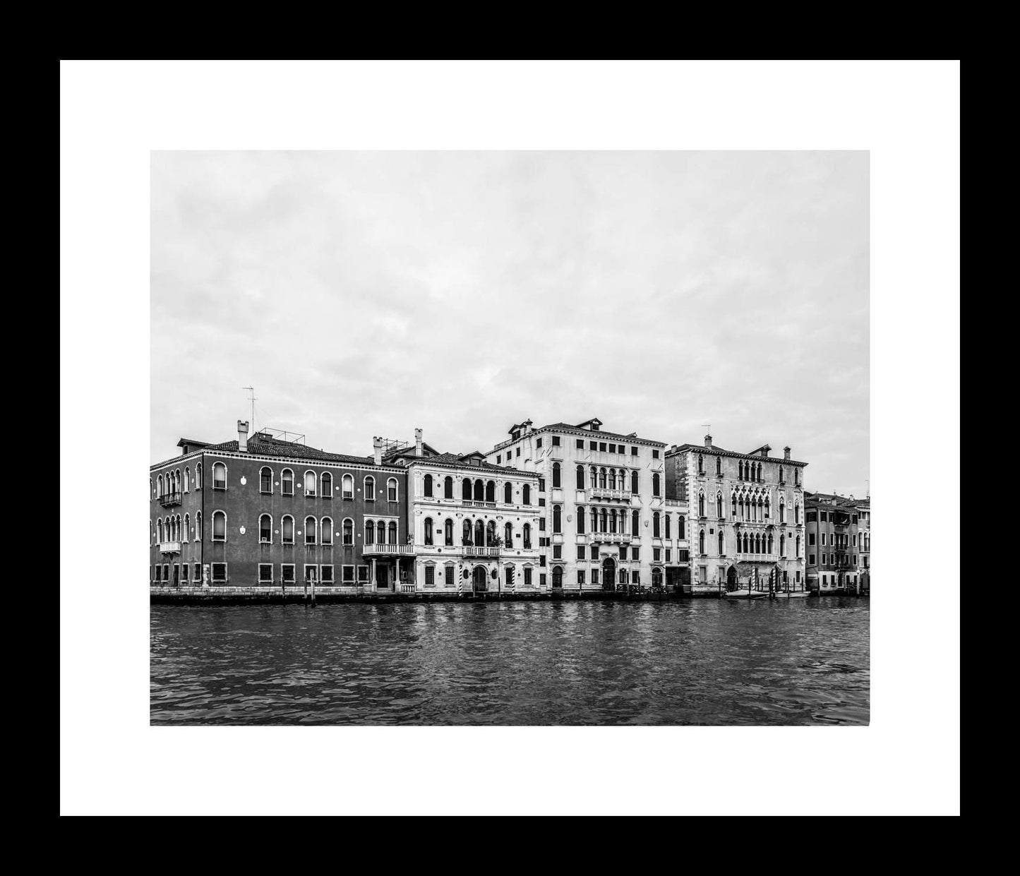Black and White Venice Italy Photography Art Print, Unframed Wall Art, Travel Photography, Grand Canal Landscape Architecture, Marcello - eireanneilis
