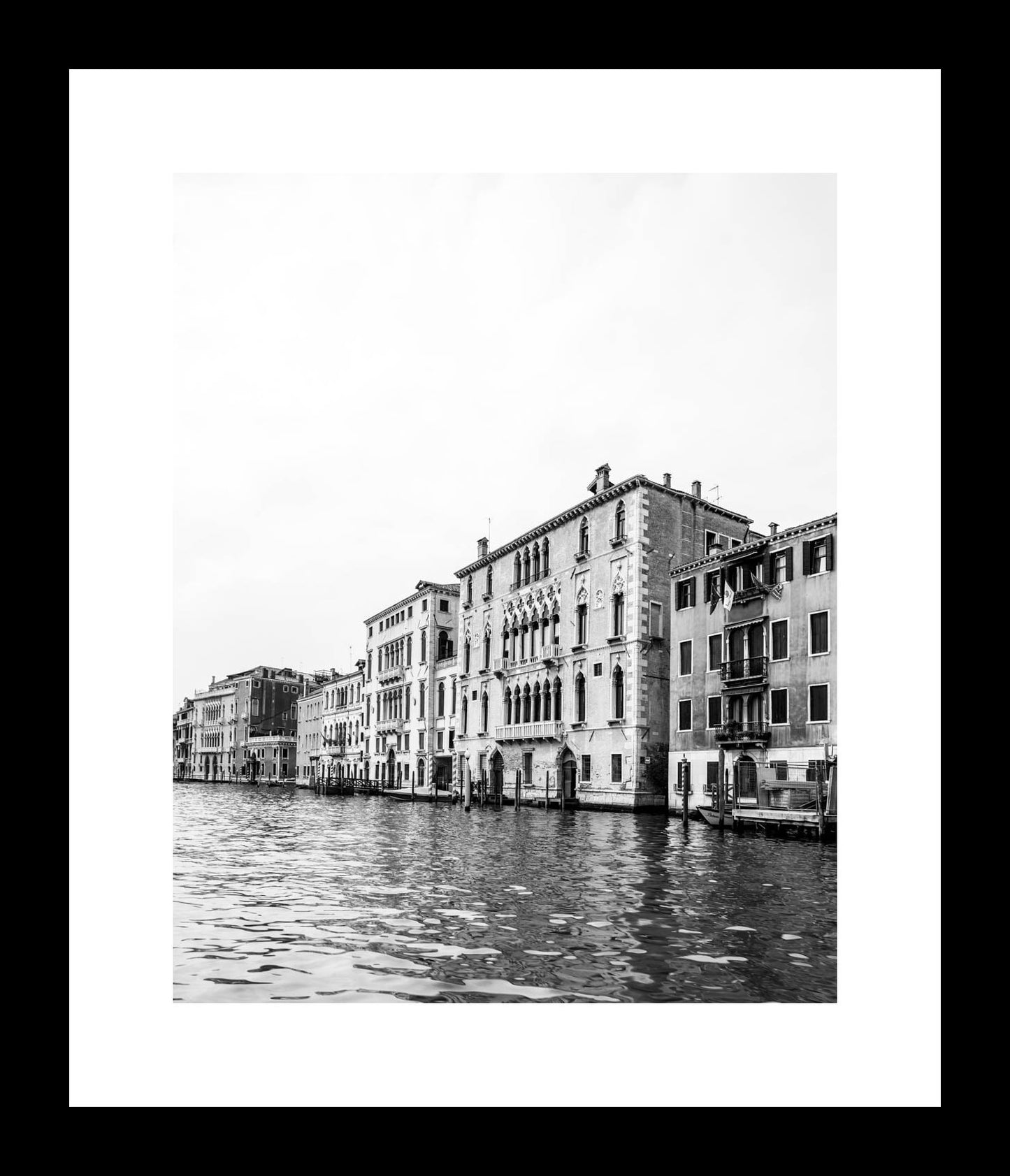 Black and white Venice Italy art print – European travel wall décor for home or office