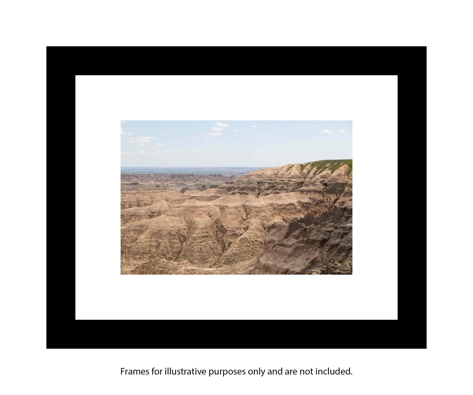 Badlands National Park Scenic Canyon Overlook, South Dakota Landscape Photography Print, Midwest Travel Photo Art, Unframed Print or Canvas - eireanneilis