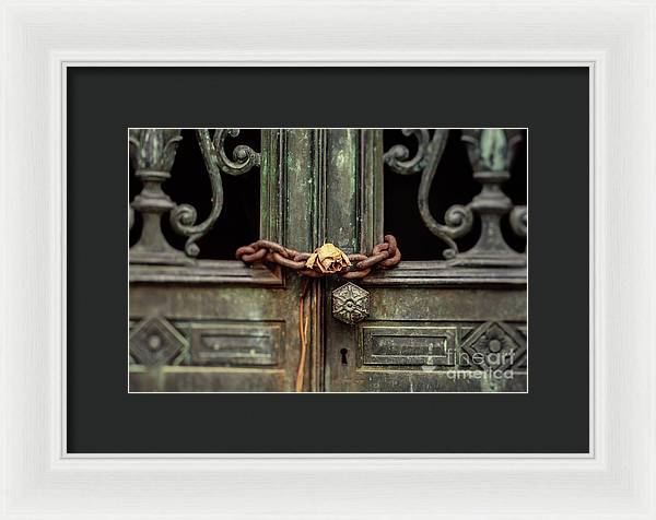 Locked by the rose - Framed Print