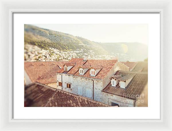 Orange Rooftops - Dubrovnik, Croatia - Framed Print
