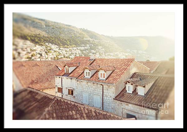Orange Rooftops - Dubrovnik, Croatia - Framed Print
