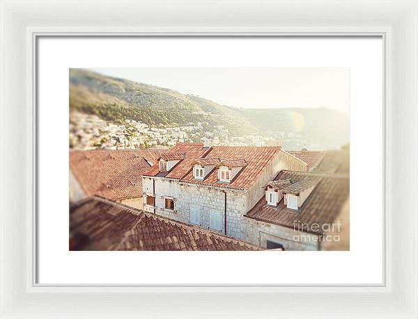 Orange Rooftops - Dubrovnik, Croatia - Framed Print
