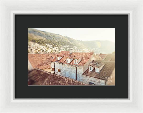 Orange Rooftops - Dubrovnik, Croatia - Framed Print