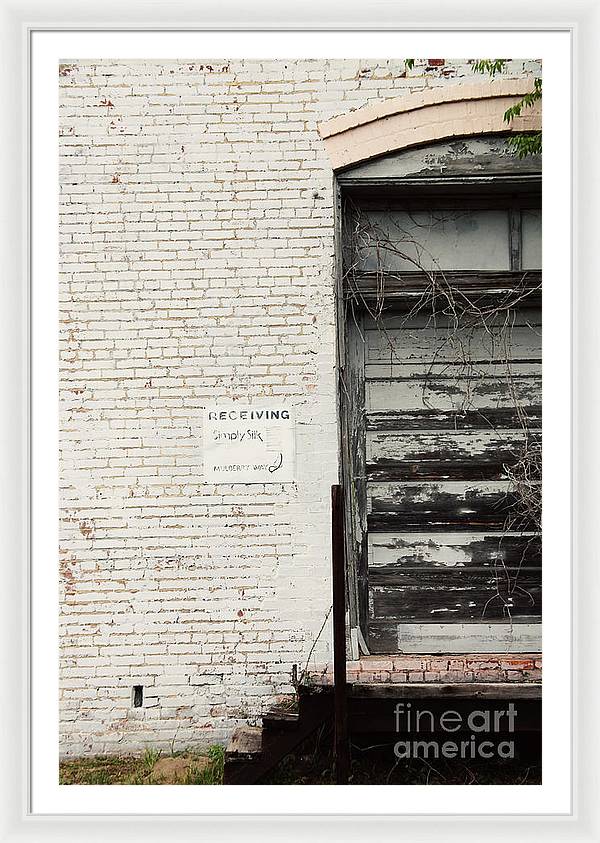Framed photograph of Receiving building in Andalusia, Alabama – vintage streetscape photography framed wall art