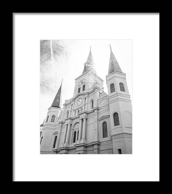 a black and white photo of a church