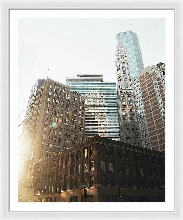 Sunset in the City, Chicago | Framed Photography Wall Art