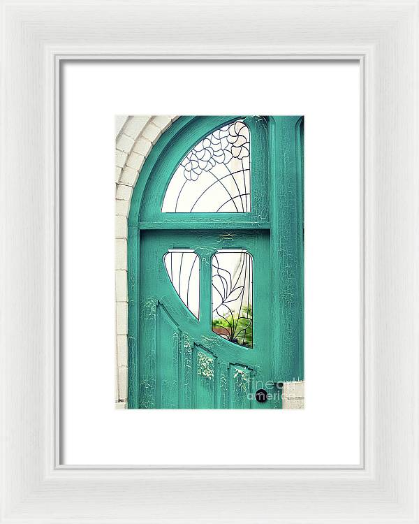 Teal Door - Framed Print