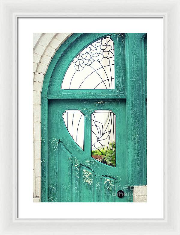 Teal Door - Framed Print