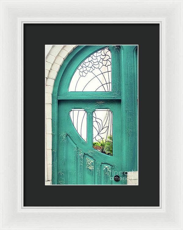 Teal Door - Framed Print