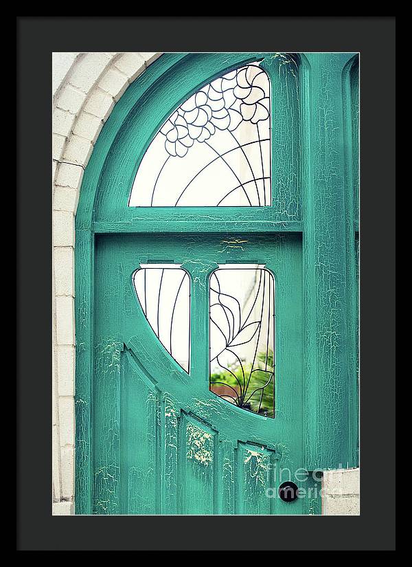 Teal Door - Framed Print
