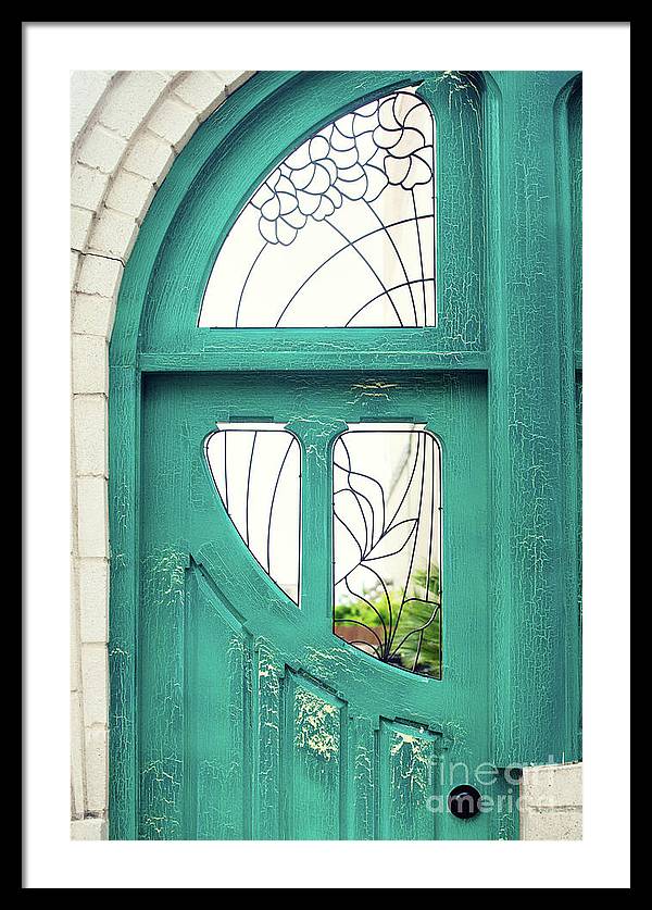 Teal Door - Framed Print