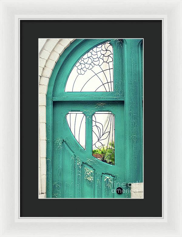 Teal Door - Framed Print