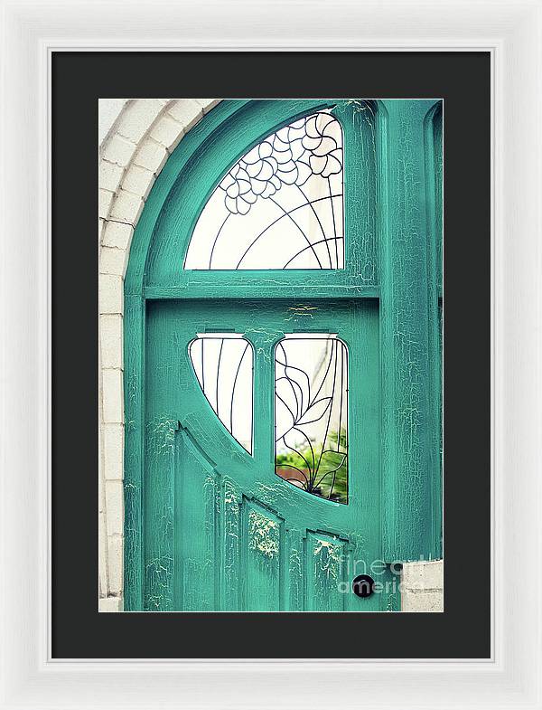 Teal Door - Framed Print