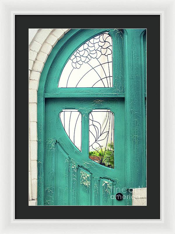 Teal Door - Framed Print