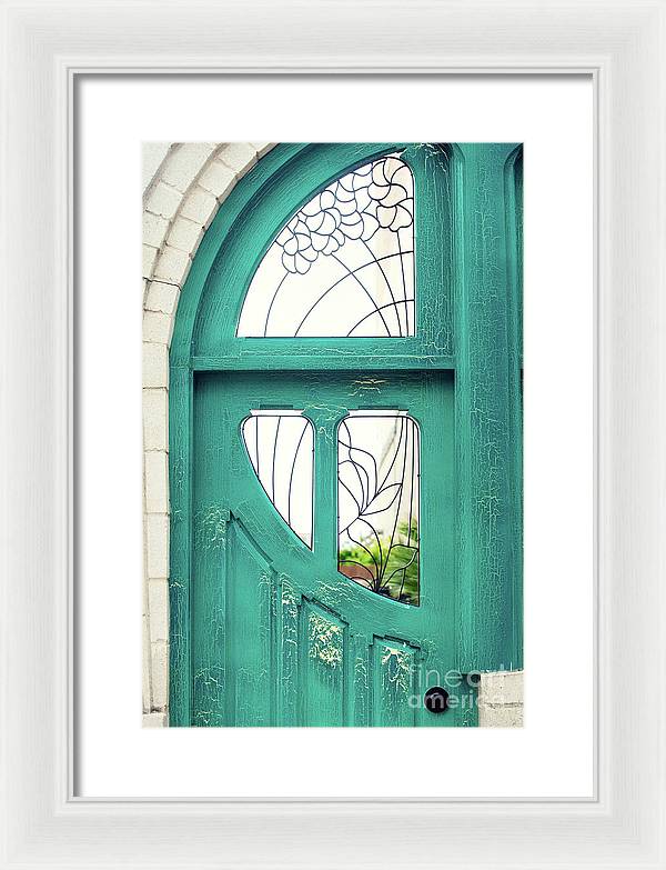 Teal Door - Framed Print