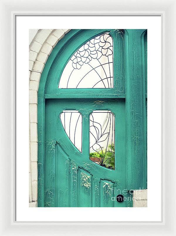 Teal Door - Framed Print
