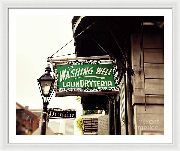 The Washing Well Laundryteria | Framed Print | New Orleans Photography Wall Art