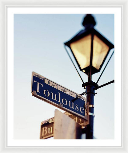 Toulouse and Burgundy - New Orleans - Framed Print