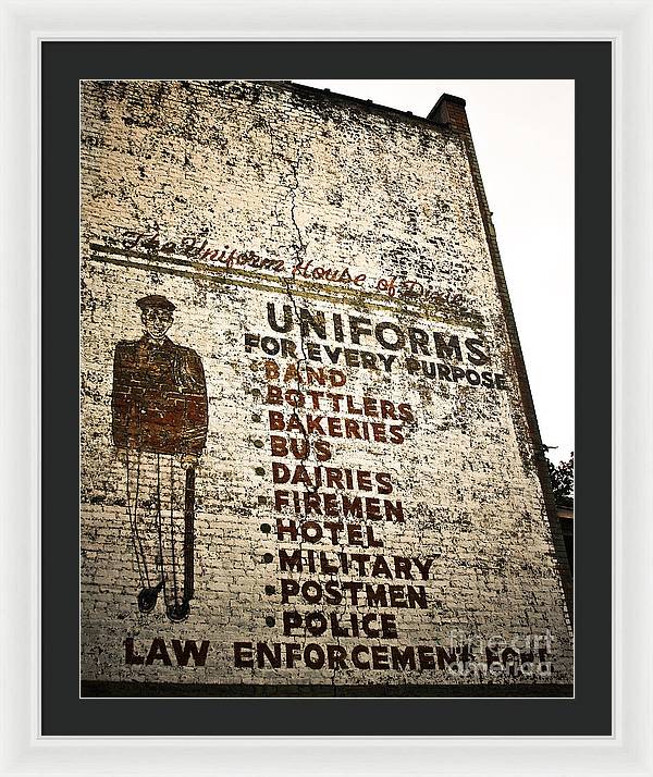 Uniforms Framed Print | Vintage Advertisement Photography | Birmingham, Alabama Wall Art