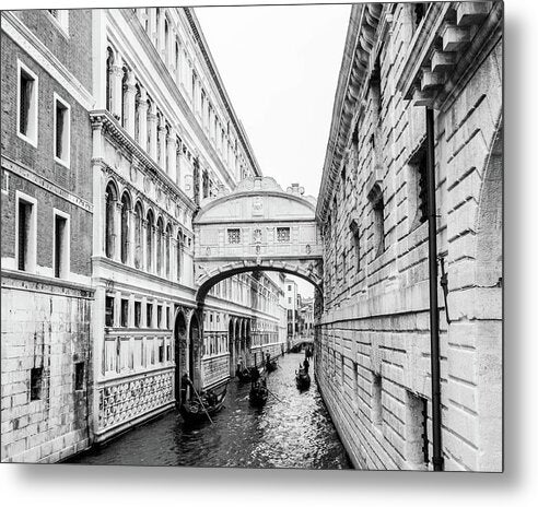 Bridge of Sighs in Black and White I #1 - Metal Print