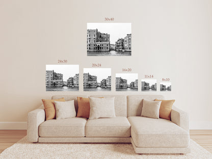 Gabriella | Black and White Venice Italy Photography Print