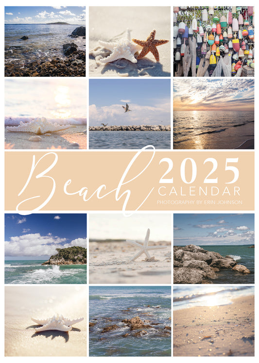 2025 Beach 5x7 Desk Looseleaf Photography Calendar