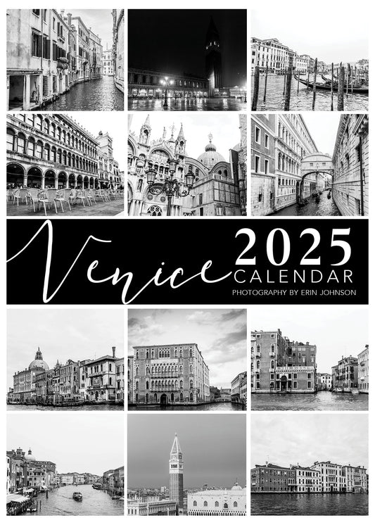 2025 Venice Italy 5x7 Photography Calendar | Looseleaf Desk Calendar